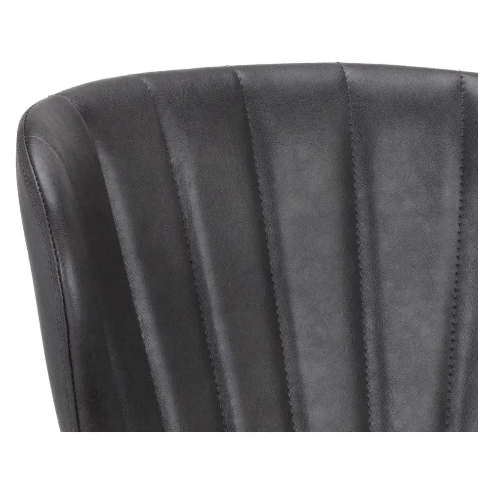 Arabella Leather Armless Office Chair-Office Chairs-SUNPAN-LOOMLAN