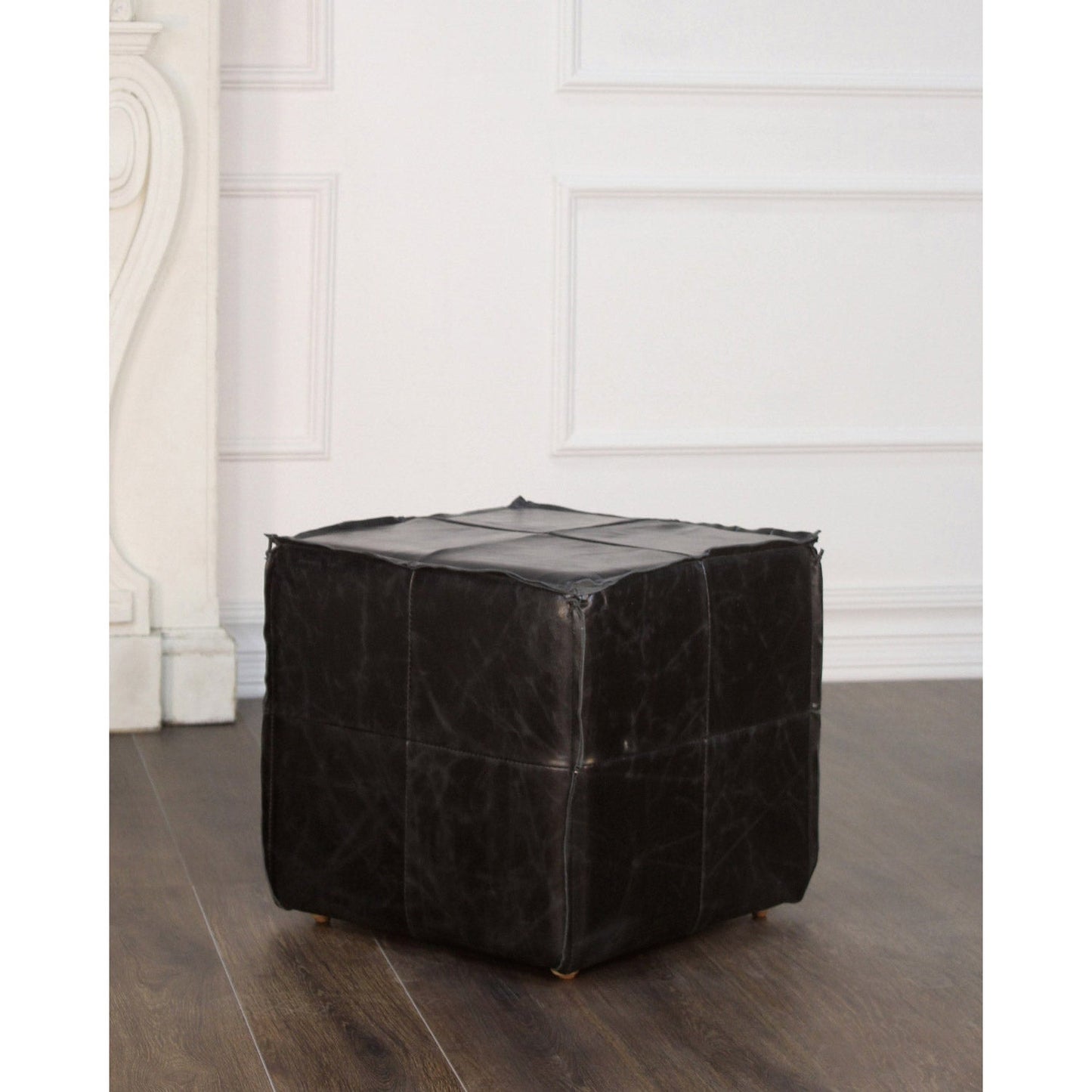 Argentinean Top Grain Leather Ottoman