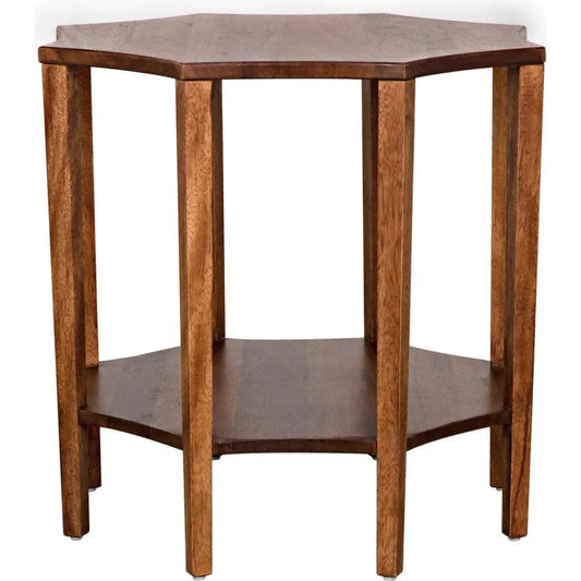Ariana Wooden Geometric Side Table