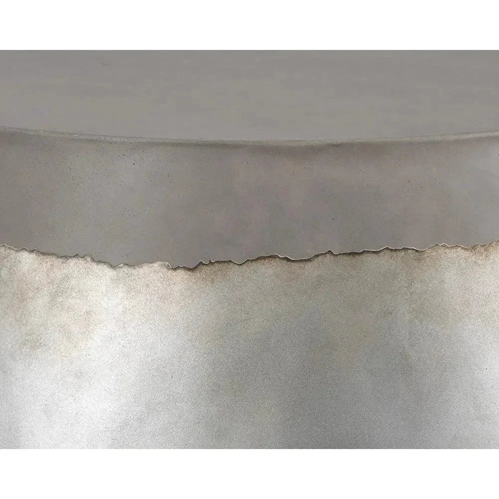 Aries Concrete Outdoor Round Coffee Table-Outdoor Coffee Tables-SUNPAN-LOOMLAN