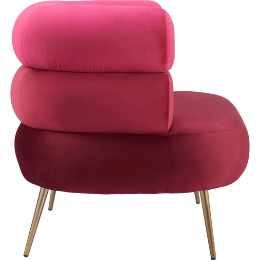 Arish Steel Red Armless Accent Chair - LOOMLAN - Zuo Modern - Club Chairs