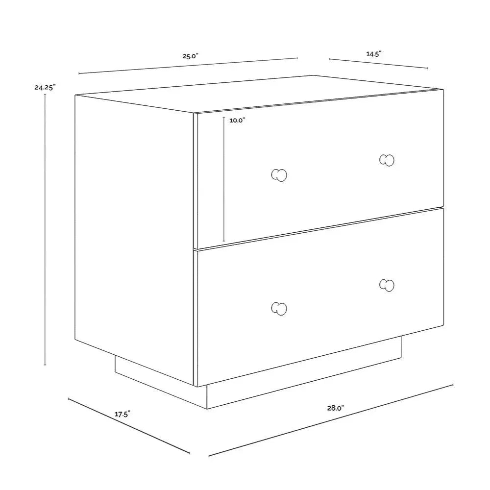 Arlington Nightstand Hand Soft Closing Drawers - LOOMLAN - SUNPAN - Nightstands