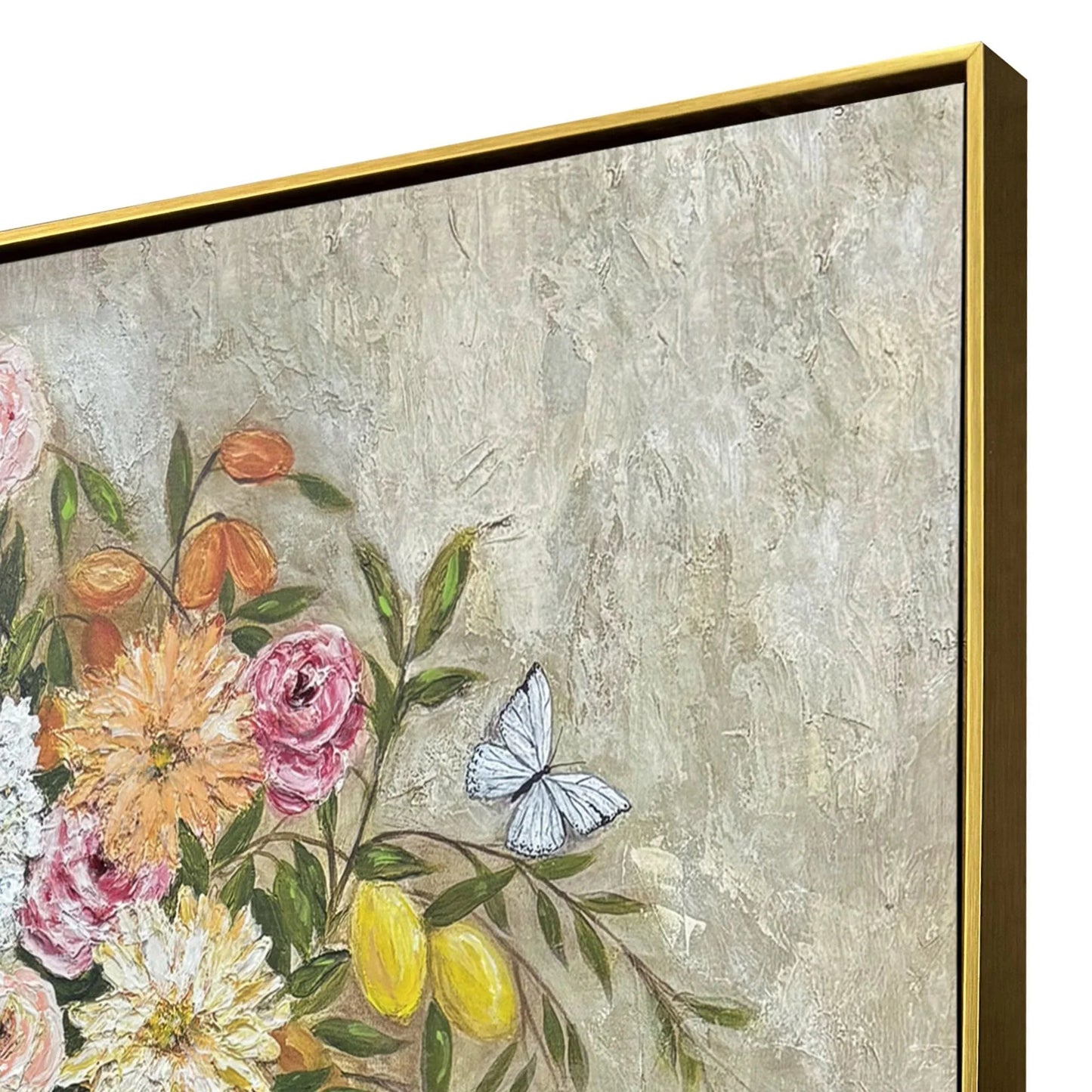 Arrangement in Blue Wood Frame Canvas Art