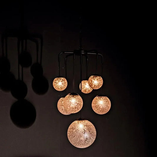 Artemis Chandelier, Steel with Black Finish - LOOMLAN - Noir - Chandeliers