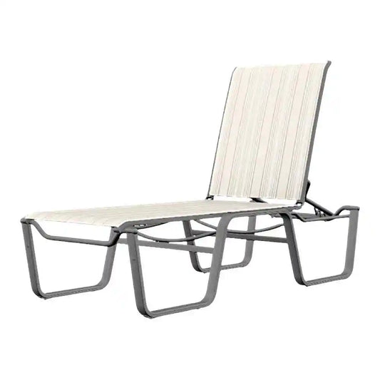 Aruba II Sling Lay-flat Stacking Chaise-Outdoor Chaises-Telescope-LOOMLAN