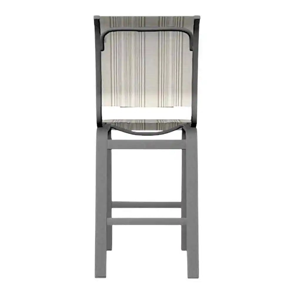 Aruba II Sling Balcony Height Armless Chair-Outdoor Accent Chairs-Telescope-LOOMLAN