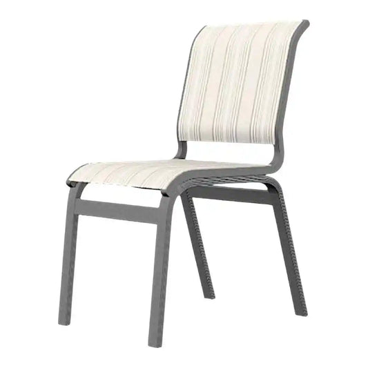 Aruba II Sling Dining Height Armless Chair-Outdoor Accent Chairs-Telescope-LOOMLAN