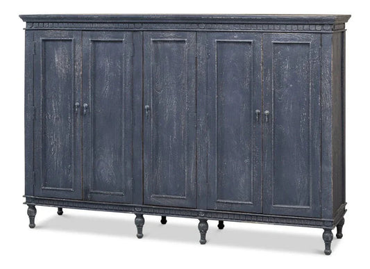 Ashlyn Five Door Wood Sideboard - LOOMLAN - Sarreid - Sideboards
