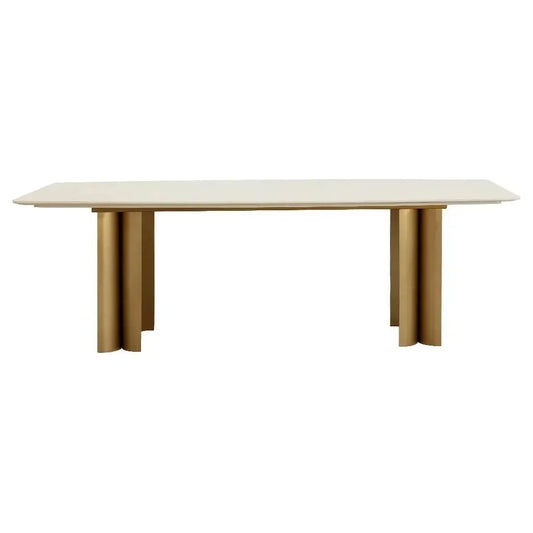 Astara Marble Top Rectangular Dining Table-Dining Tables-SUNPAN-LOOMLAN
