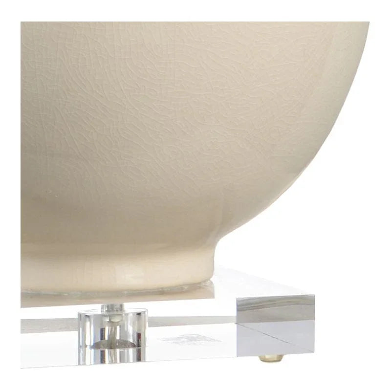 Astor Vase Cream Glazed Ceramic Body Table Lamp - LOOMLAN - Chelsea House - Table Lamps