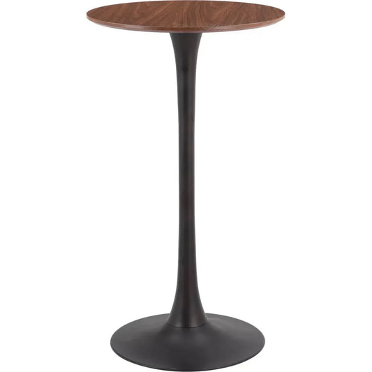 Auray Bar Table Brown with Pedestal Design - LOOMLAN - Zuo Modern - Bar Tables