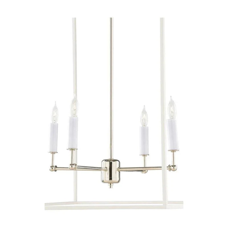 Avalon Clean White Finish Hanging Chandelier - LOOMLAN - Wildwood - Chandeliers
