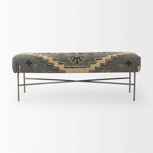 Avery Tan Fabric Bedroom Bench