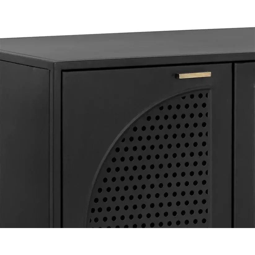 Aziza Nightstand Iron With Brass Handles - LOOMLAN - SUNPAN - Nightstands