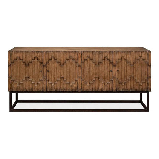 Aztec Brown Sideboard Black Buffet for Dining Room - LOOMLAN - Sarreid - Sideboards