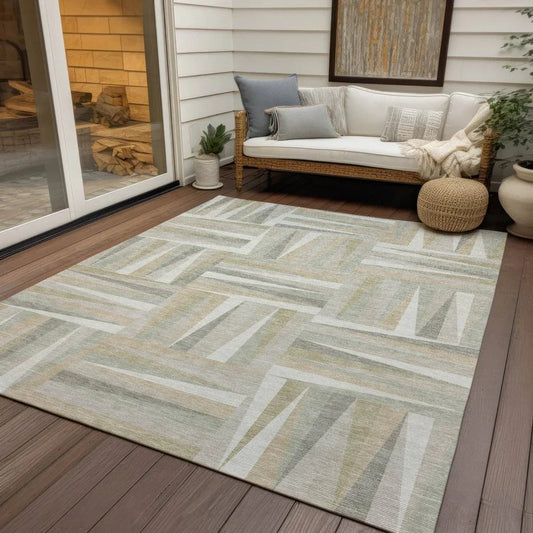 Azura Ivory Washable Indoor-Outdoor Rug-Outdoor Rugs-LOOMLAN Rugs-LOOMLAN