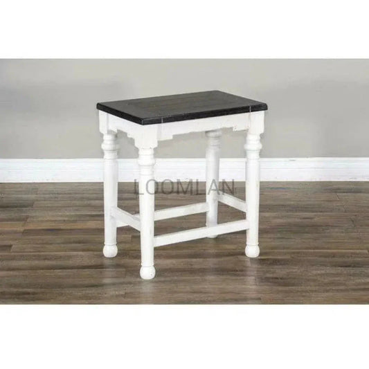 Backless Counter Height Chair Wood Seat - LOOMLAN - Sunny D - Counter Stools