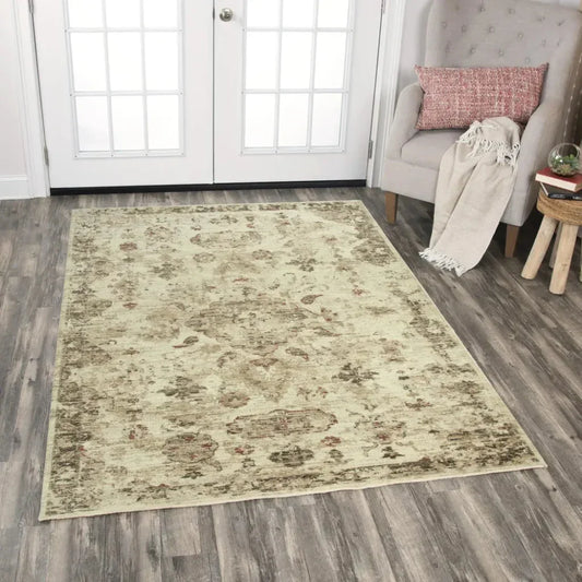 Bacs Medallion Beige Large Area Rugs For Living Room - LOOMLAN - LOOMLAN - Area Rugs