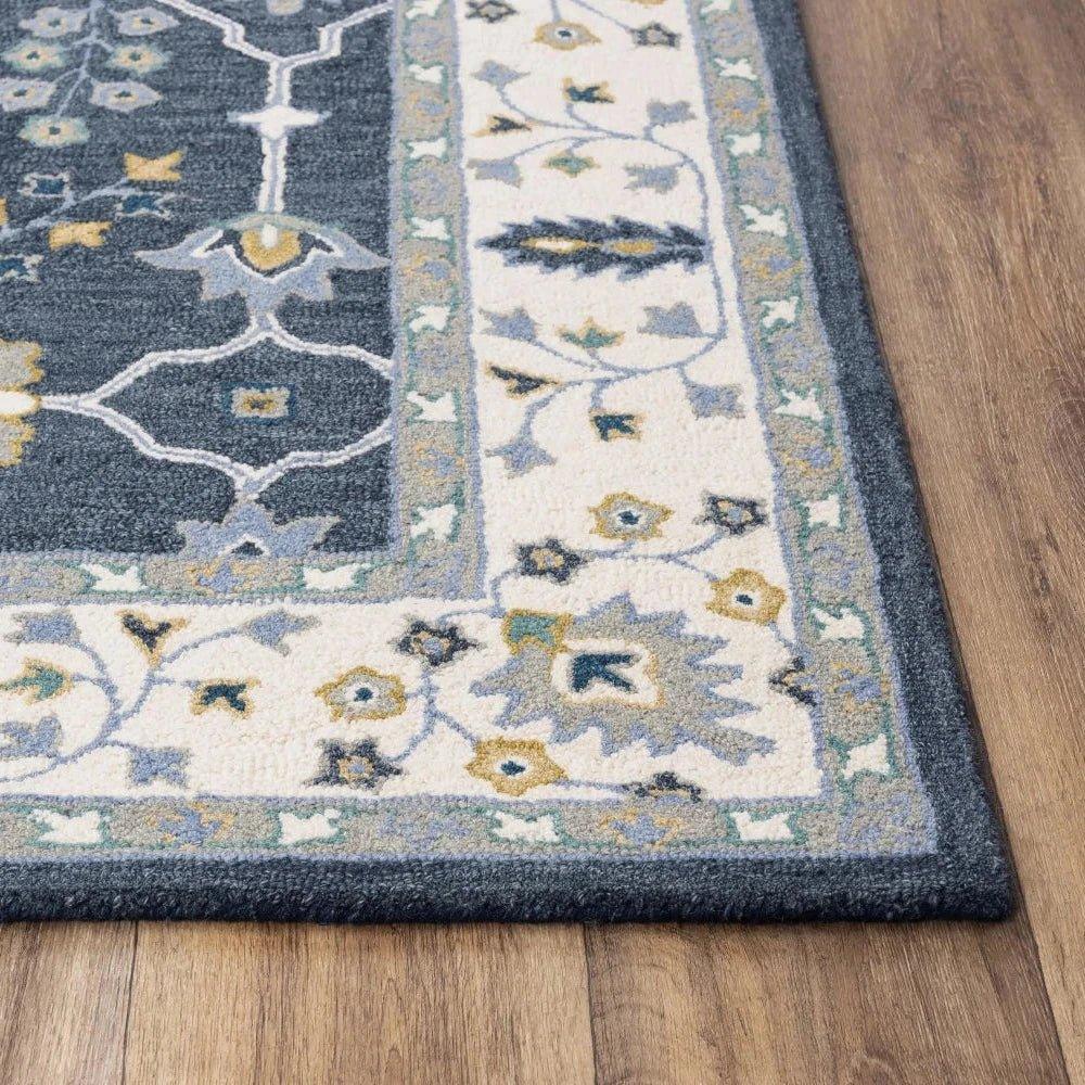 Baha Traditional Blue Living Room Rug - LOOMLAN - LOOMLAN - Area Rugs