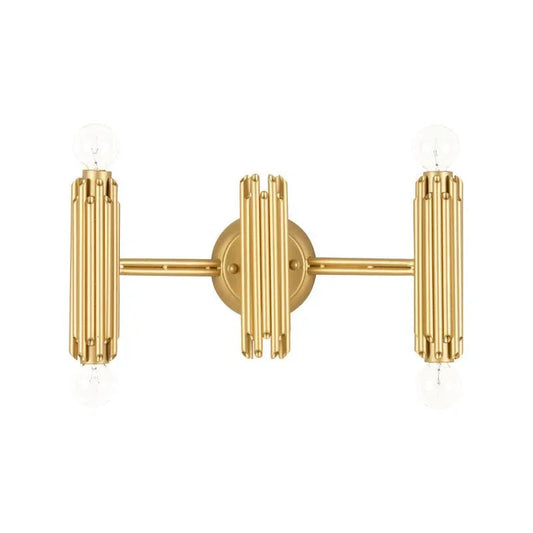 Baldwin Four Lite Gold Finish Wall Sconce - LOOMLAN - Wildwood - Wall Sconces