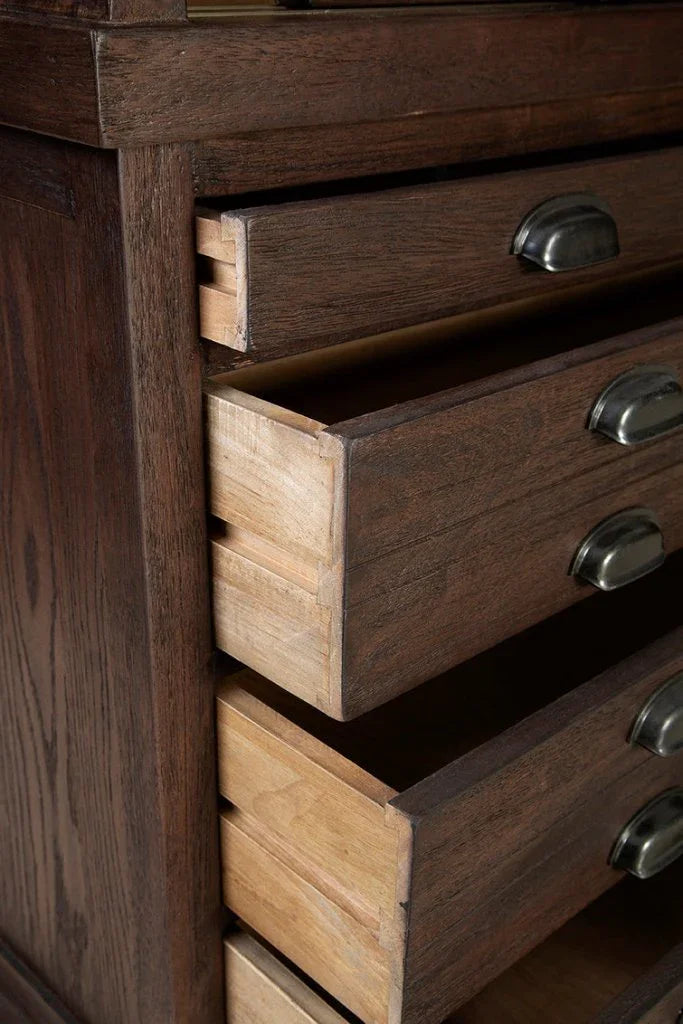 Balmoral Wooden Brown Display Cabinet - LOOMLAN - Furniture Classics - Buffets & Curios