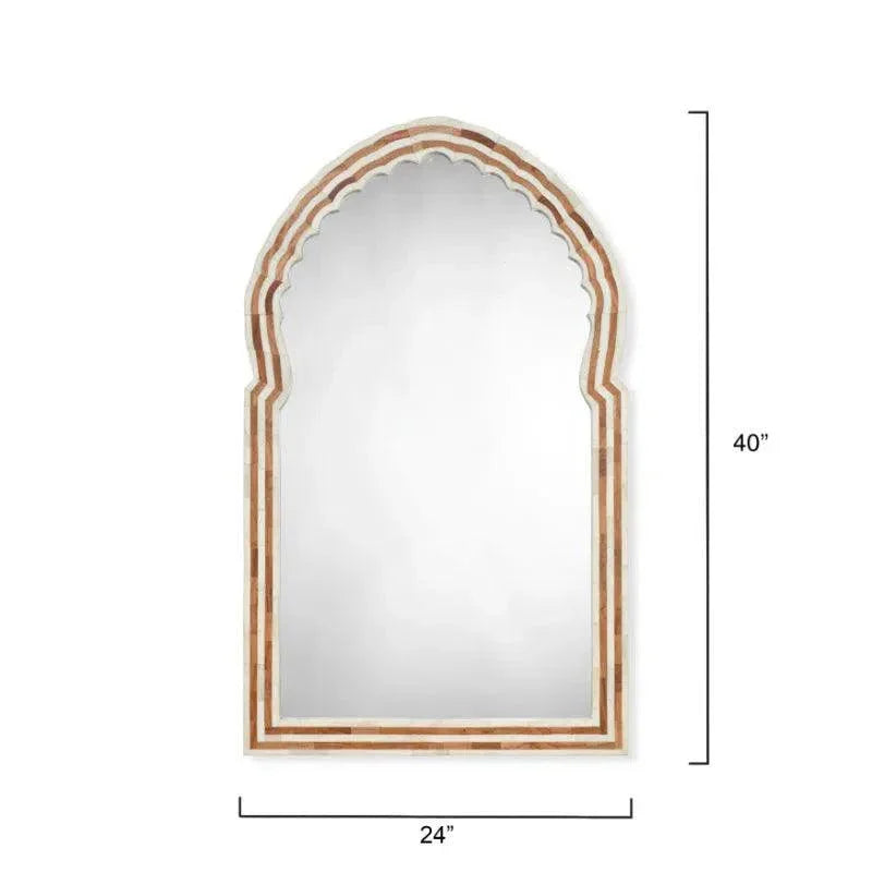 Bardot Large Bone & Wood Mirror - LOOMLAN - Jamie Young - Wall Mirrors