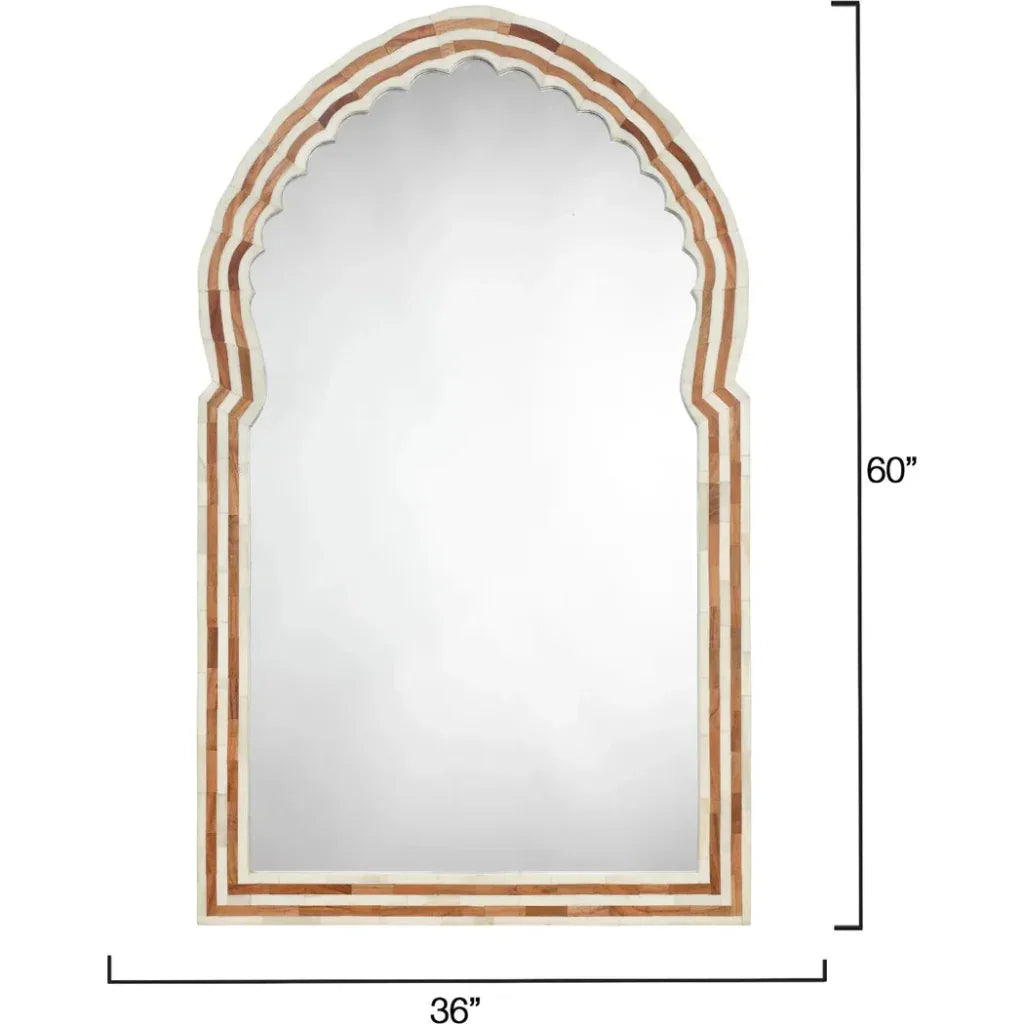 Bardot Large Bone & Wood Mirror by Jamie Young - LOOMLAN - Jamie Young - Wall Mirrors