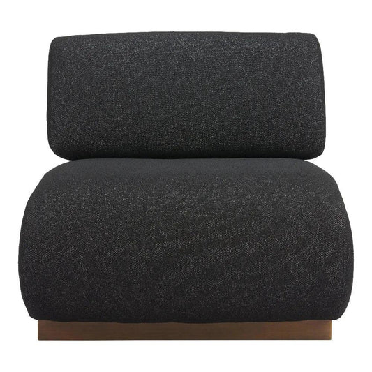 Barsa Black Armless Accent Chair - LOOMLAN - Zuo Modern - Club Chairs