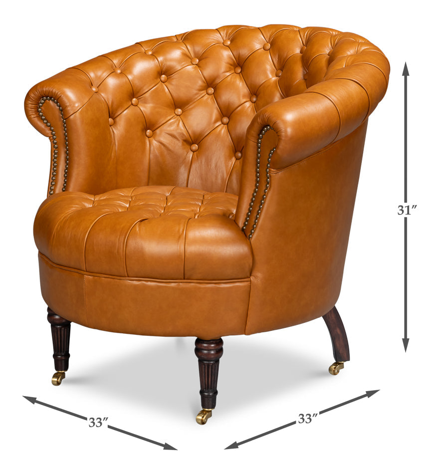 Bastian Top Grainc Leather Armchair