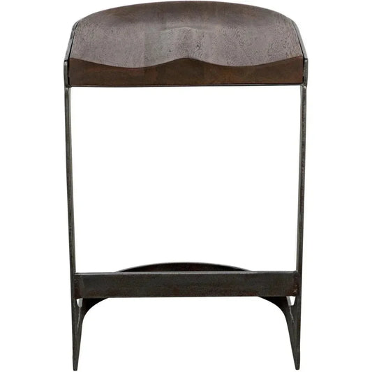 Baxter Wood and Steel Counter Stool - LOOMLAN - Noir - Counter Stools