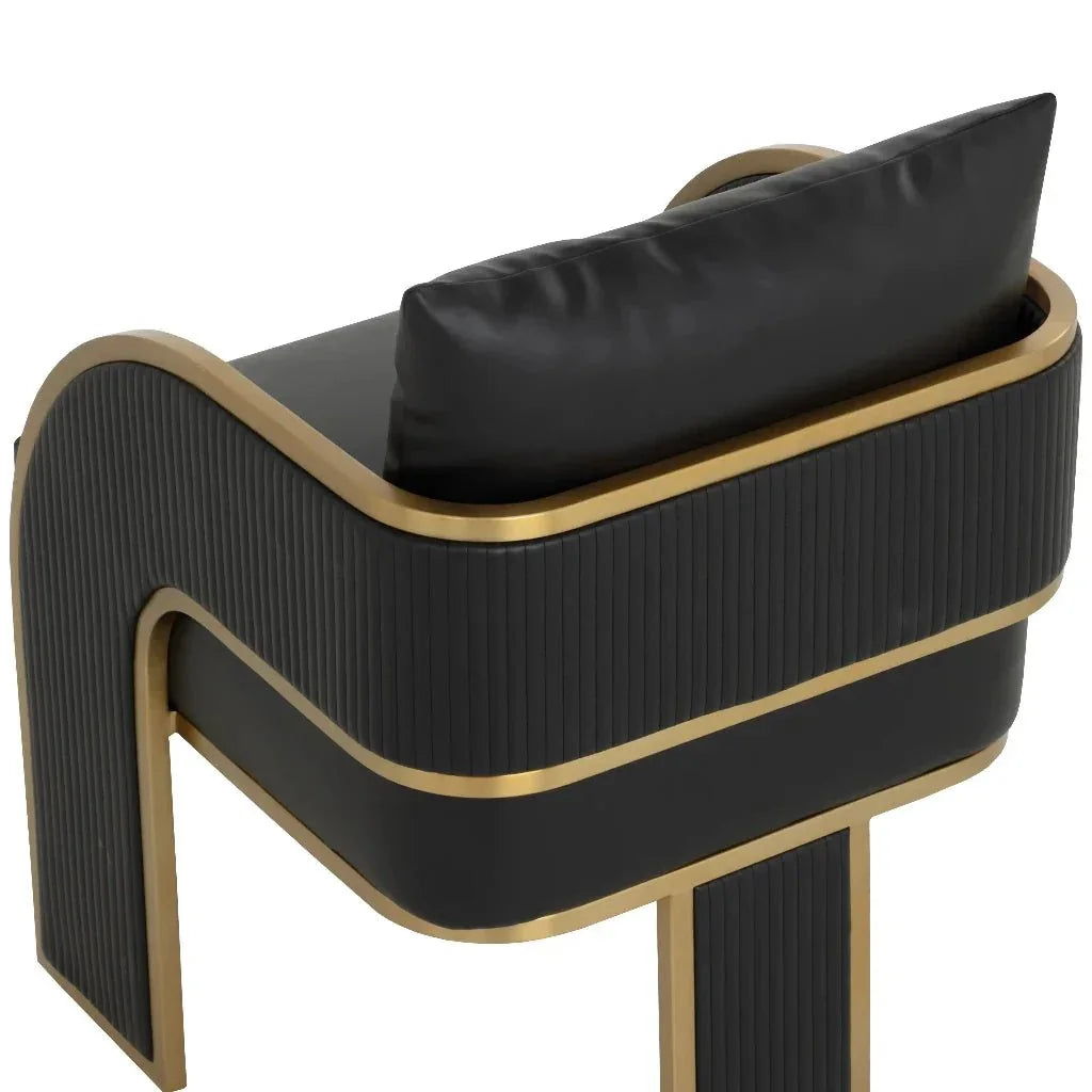 Baz Leather Dining Armchair - LOOMLAN - SUNPAN - Dining Chairs