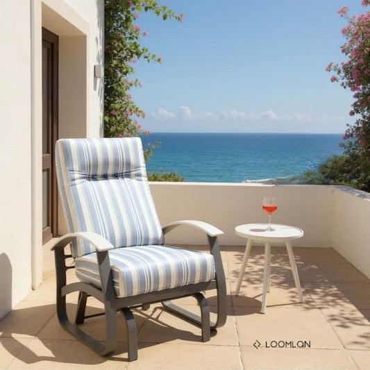 Belle Isle Deep Seat Cushion High Back Single-Seat Glider