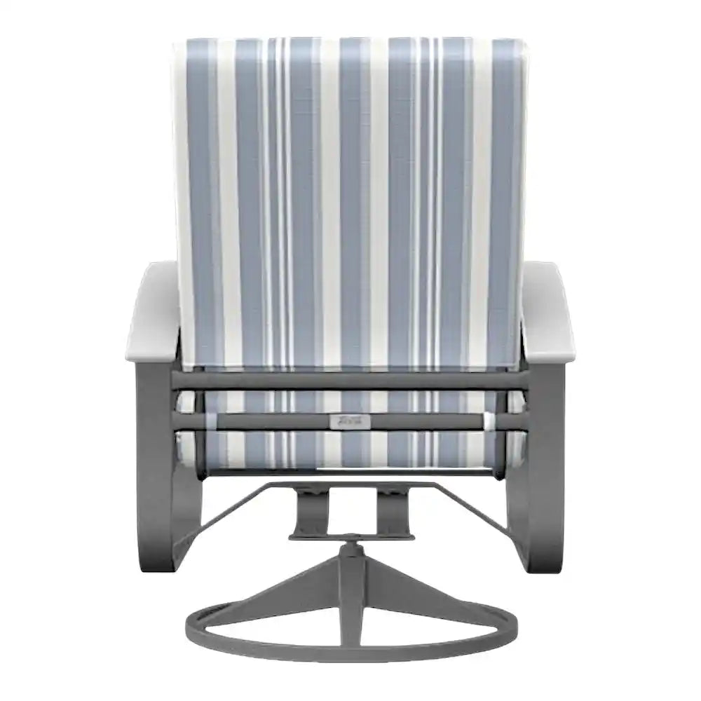 Belle Isle Cushion Swivel Rocker Polymer Arms-Outdoor Accent Chairs-Telescope-LOOMLAN