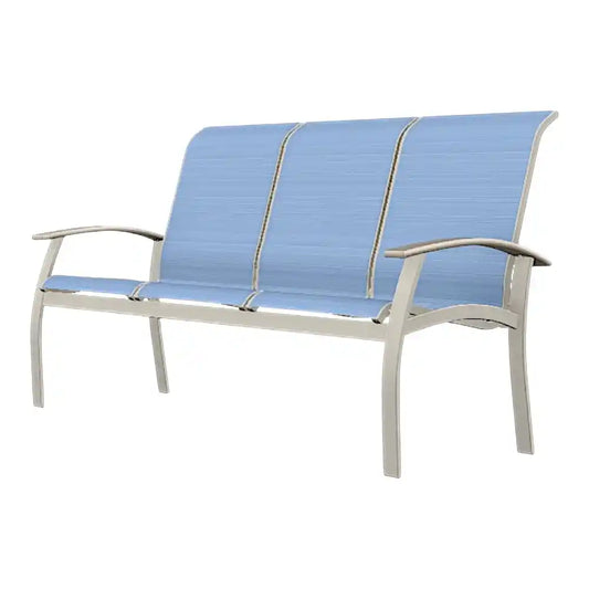 Belle Isle Sling Marine Grade Polymer Arms 3 - Seat Sofa - LOOMLAN - Telescope - Outdoor Sofas & Loveseats