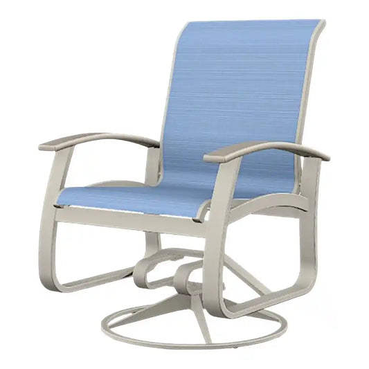 Belle Isle Sling Swivel Rocker with MGP Arms-Outdoor Accent Chairs-Telescope-LOOMLAN