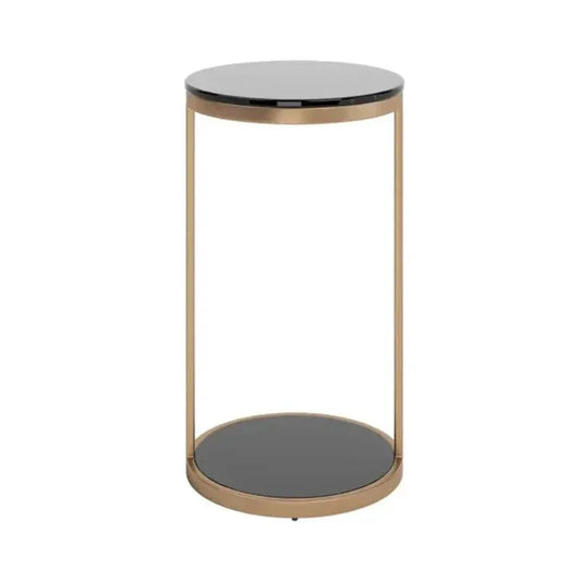 Benjamin Steel Framed Round End Table - LOOMLAN - SUNPAN - Side Tables