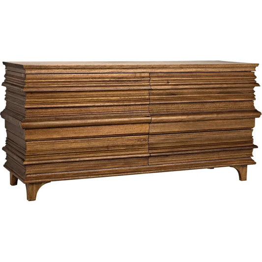 Bernard Wood Dresser With 6 Drawers - LOOMLAN - Noir - Dressers