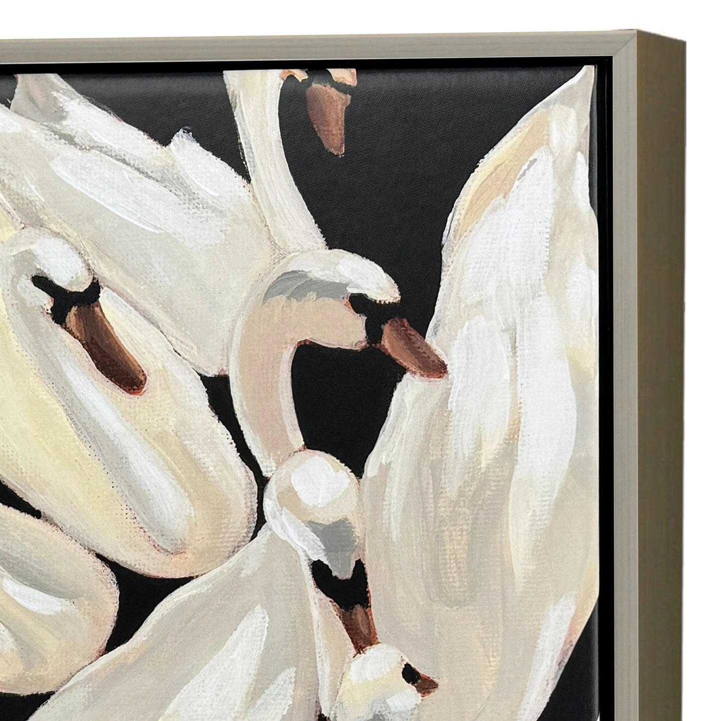 Bevy Deep Black Canvas Art