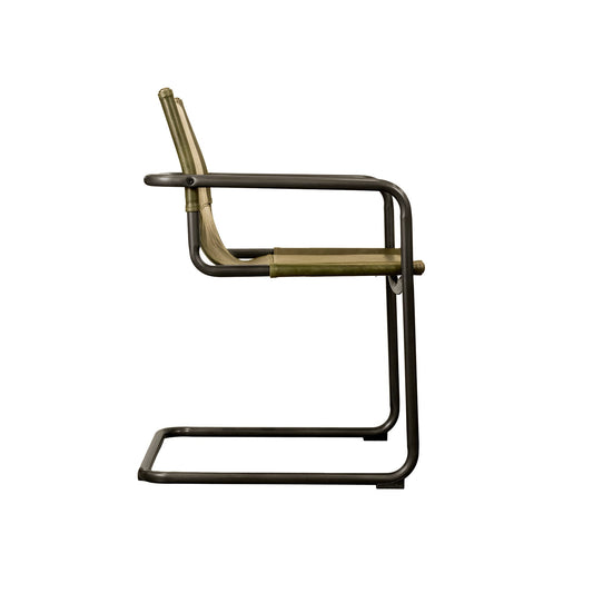 Billy Genuine Leather Dining Arm Chair