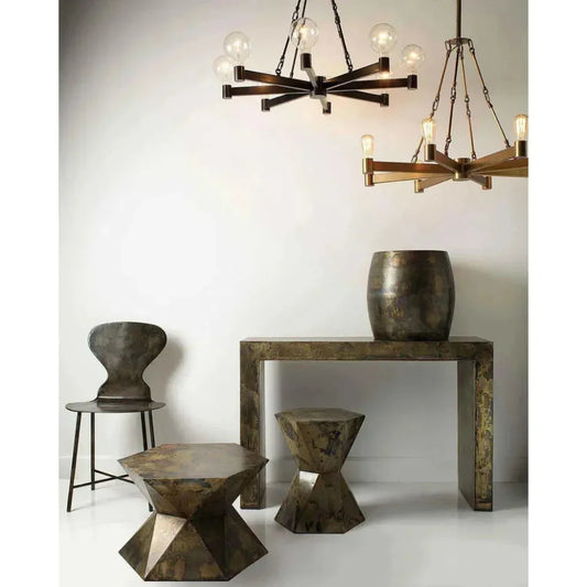 Black Iron Sheet Realm Mid Century Side Table - LOOMLAN - Jamie Young - Side Tables