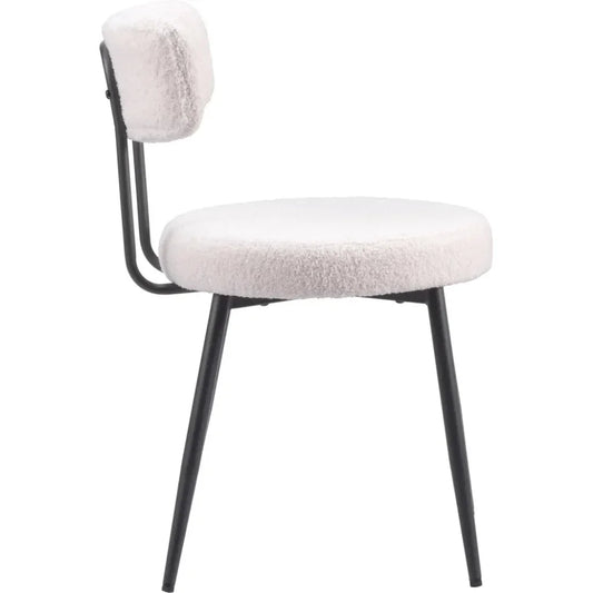 Blanca Dining Chair (Set of 2) Ivory - LOOMLAN - Zuo Modern - Dining Chairs