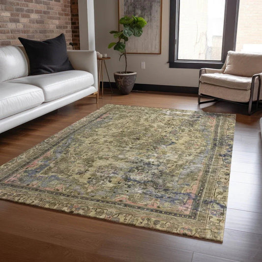 Blazura Aloe Washable Indoor - Outdoor Rug - LOOMLAN - LOOMLAN Rugs - Outdoor Rugs