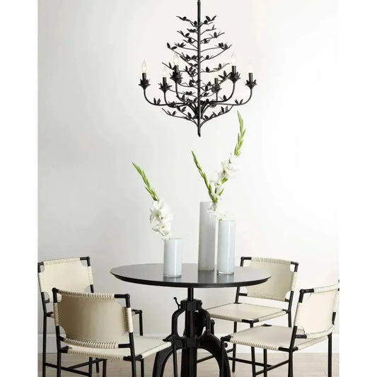Blooming Candle Style Black Crystal Chandelier - LOOMLAN - Jamie Young - Chandeliers
