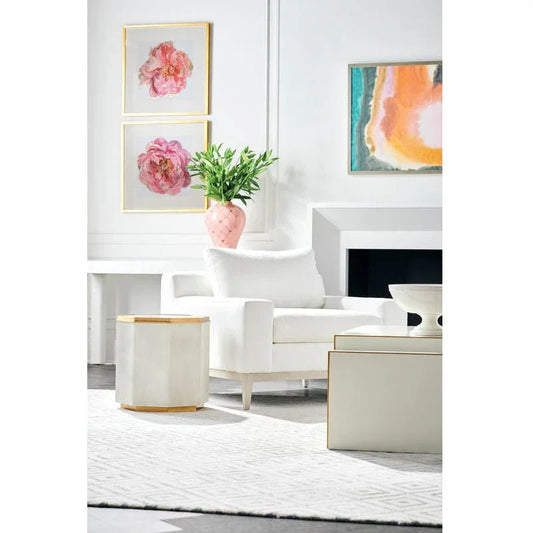 Blossomed Peony Golden Framed Artwork-Framed Wall Art-Chelsea House-LOOMLAN