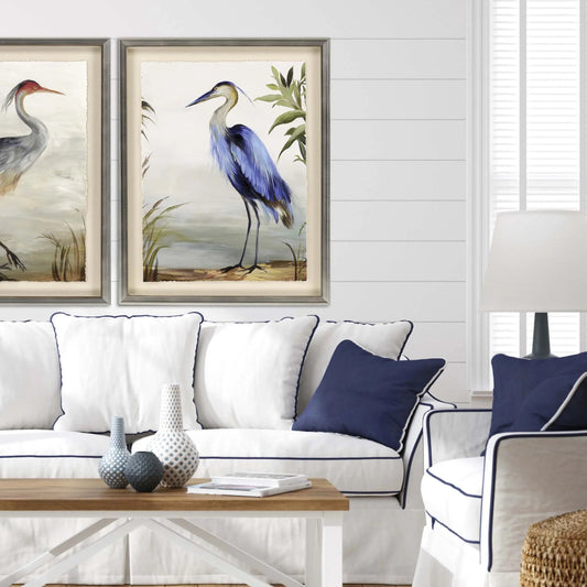 Blue Heron Study Wood Frame Framed Wall Art