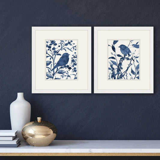 Bluebird Silhouette Framed Wall Art 2PC