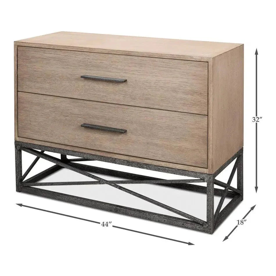 Blyth Chest of Two Drawers on Frame - LOOMLAN - Sarreid - Chests