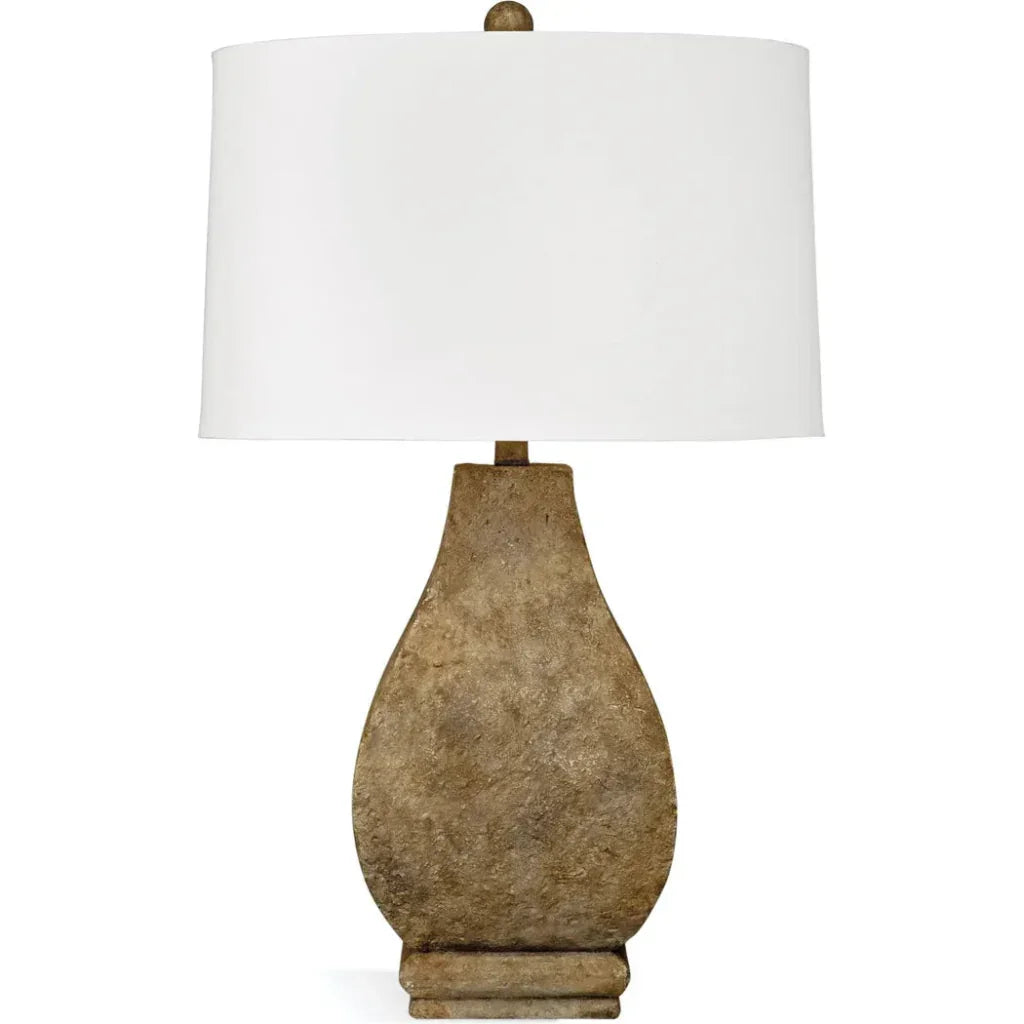 Booker Concrete and Metal Brown Table Lamp - LOOMLAN - Bassett Mirror - Table Lamps