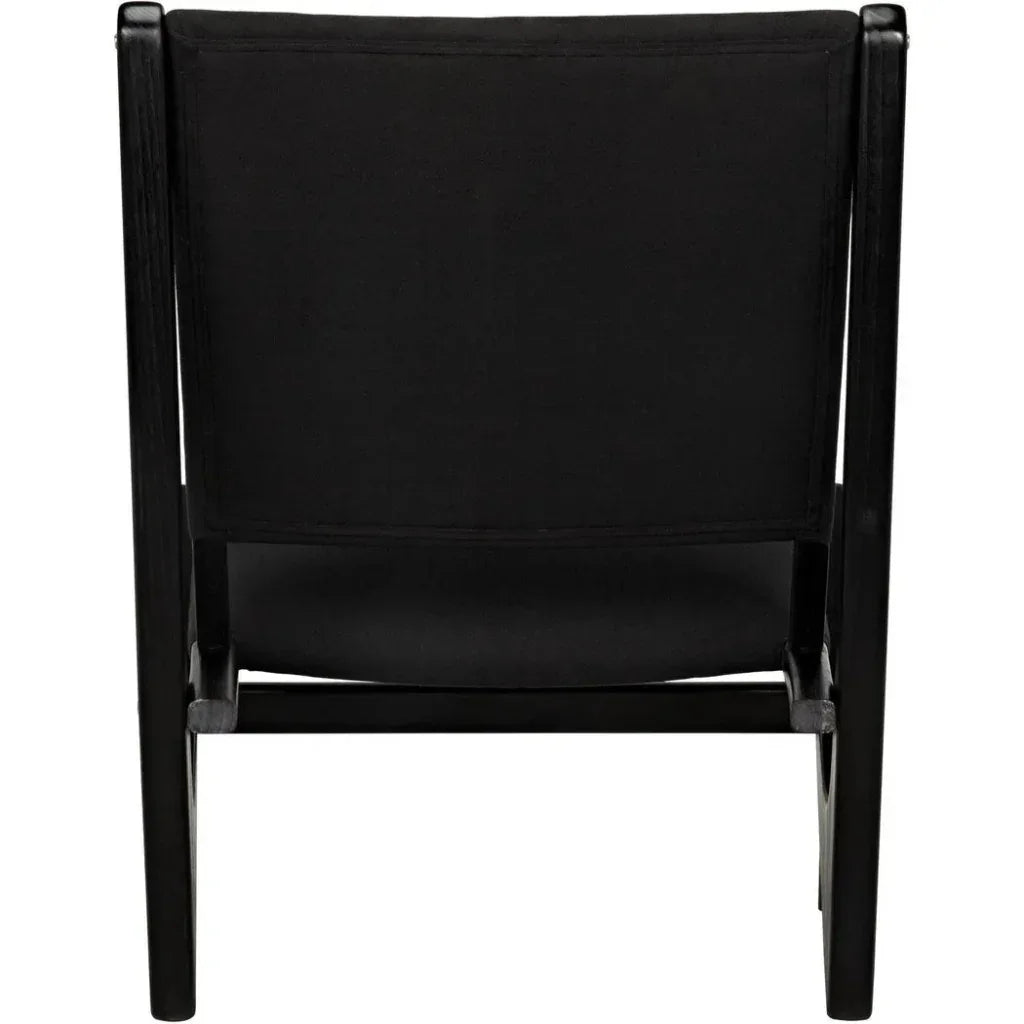 Boomerang Wood Black Armless Chair - LOOMLAN - Noir - Accent Chairs