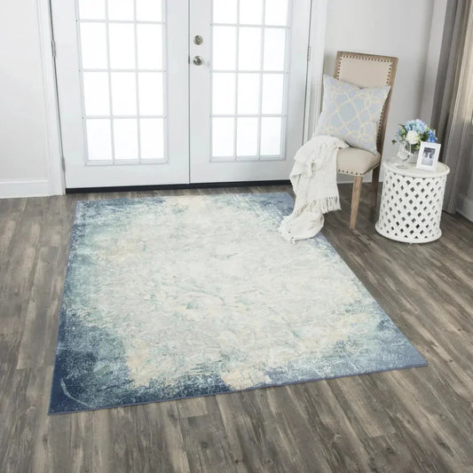 Born Scroll Blue Kitchen Hallway Runner Rug - LOOMLAN - LOOMLAN - Area Rugs